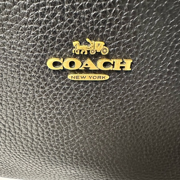 Coach Black Leather Backpack Purse - Picture 2 of 16